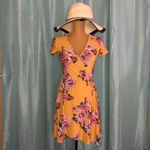 Yellow floral dress